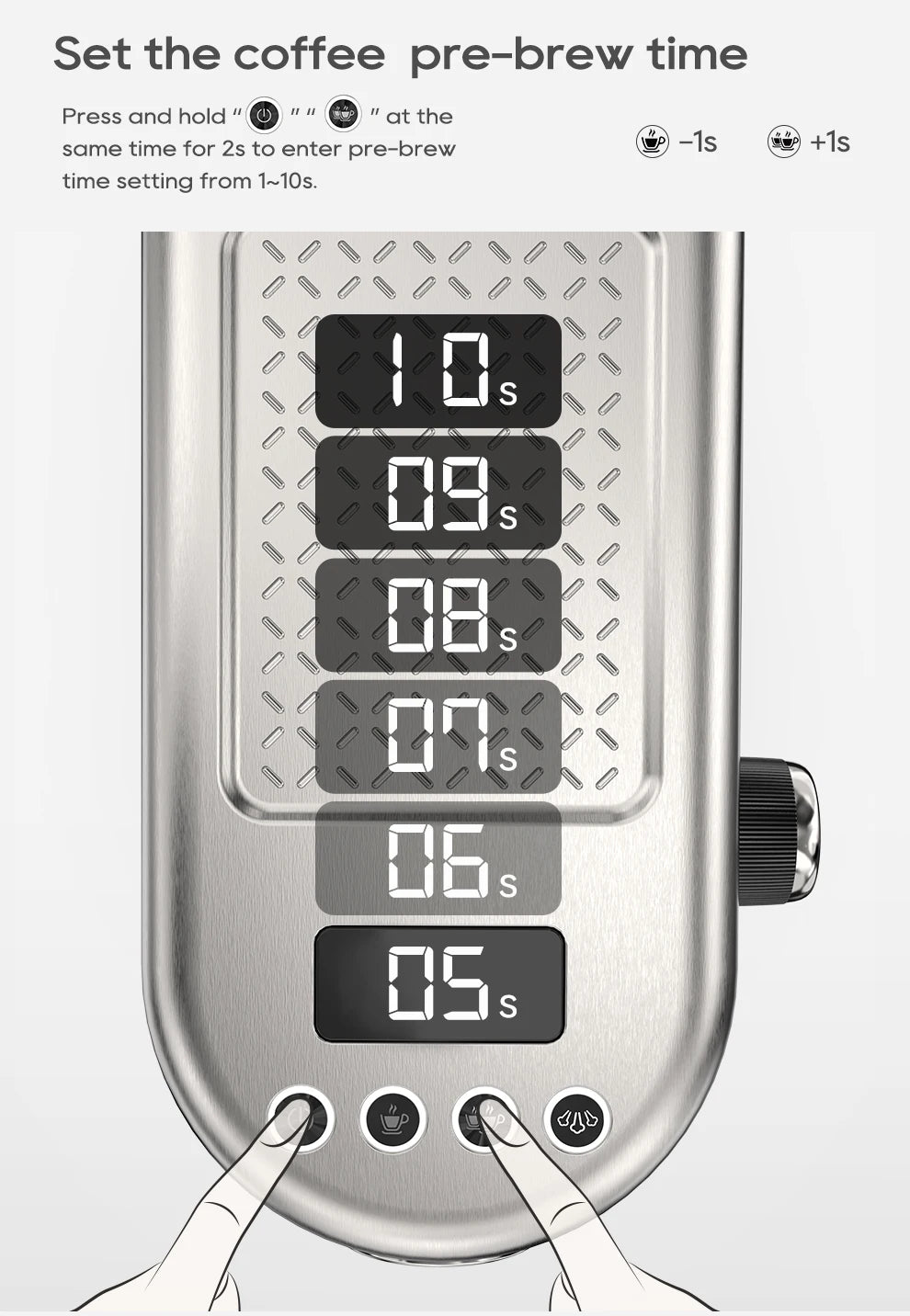 Espresso Coffee Machine Temperature Adjustable Cold Hot