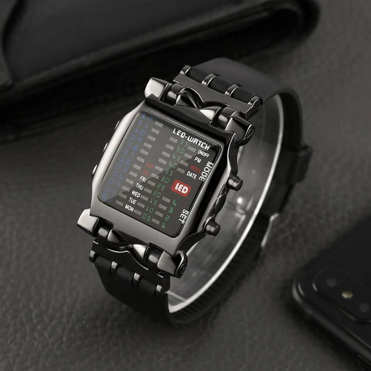LED Watch Men Fashion Creative Electronic Watch