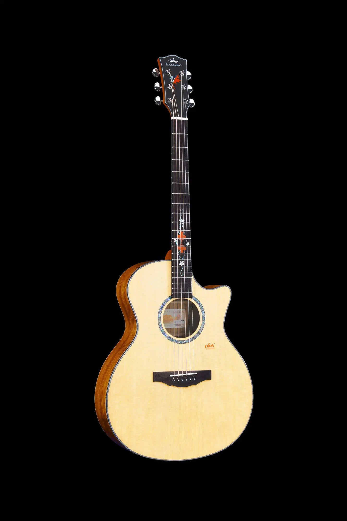 Kepma Guitar Acoustic 41 inch Solid Wood OM With Hard Case