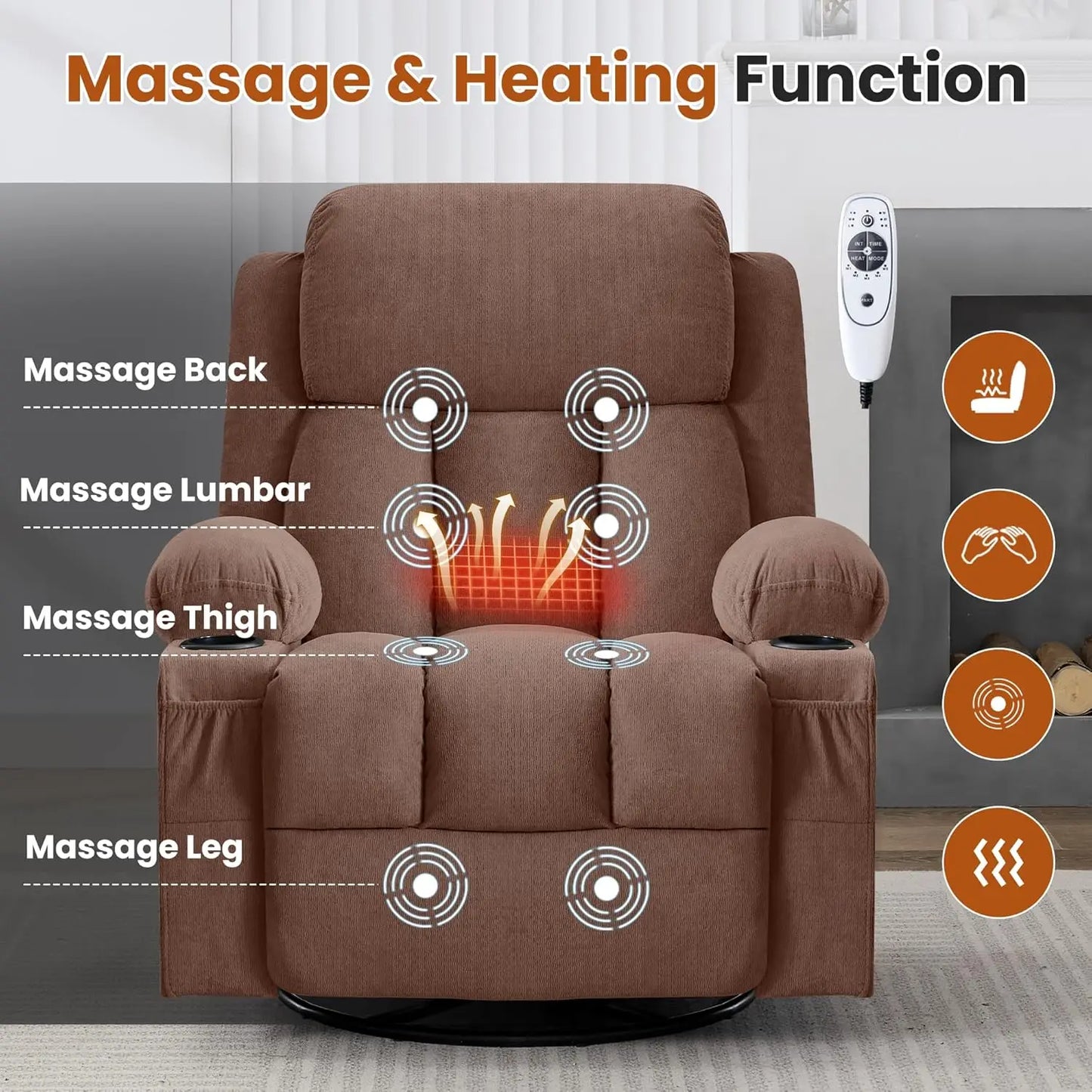 Swivel Rocker Recliner Chair
