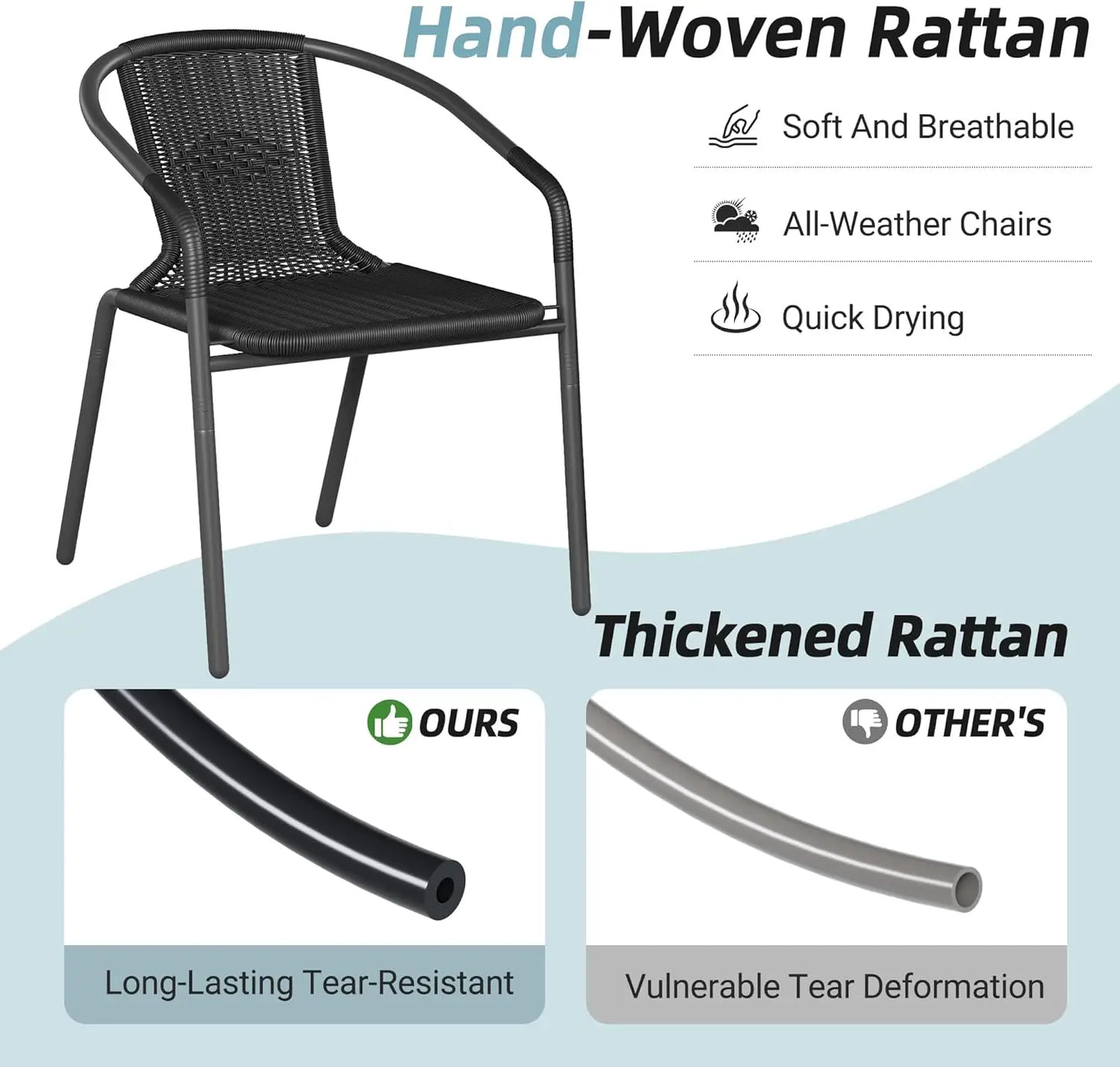 Outdoor Dining Chairs Set of 4