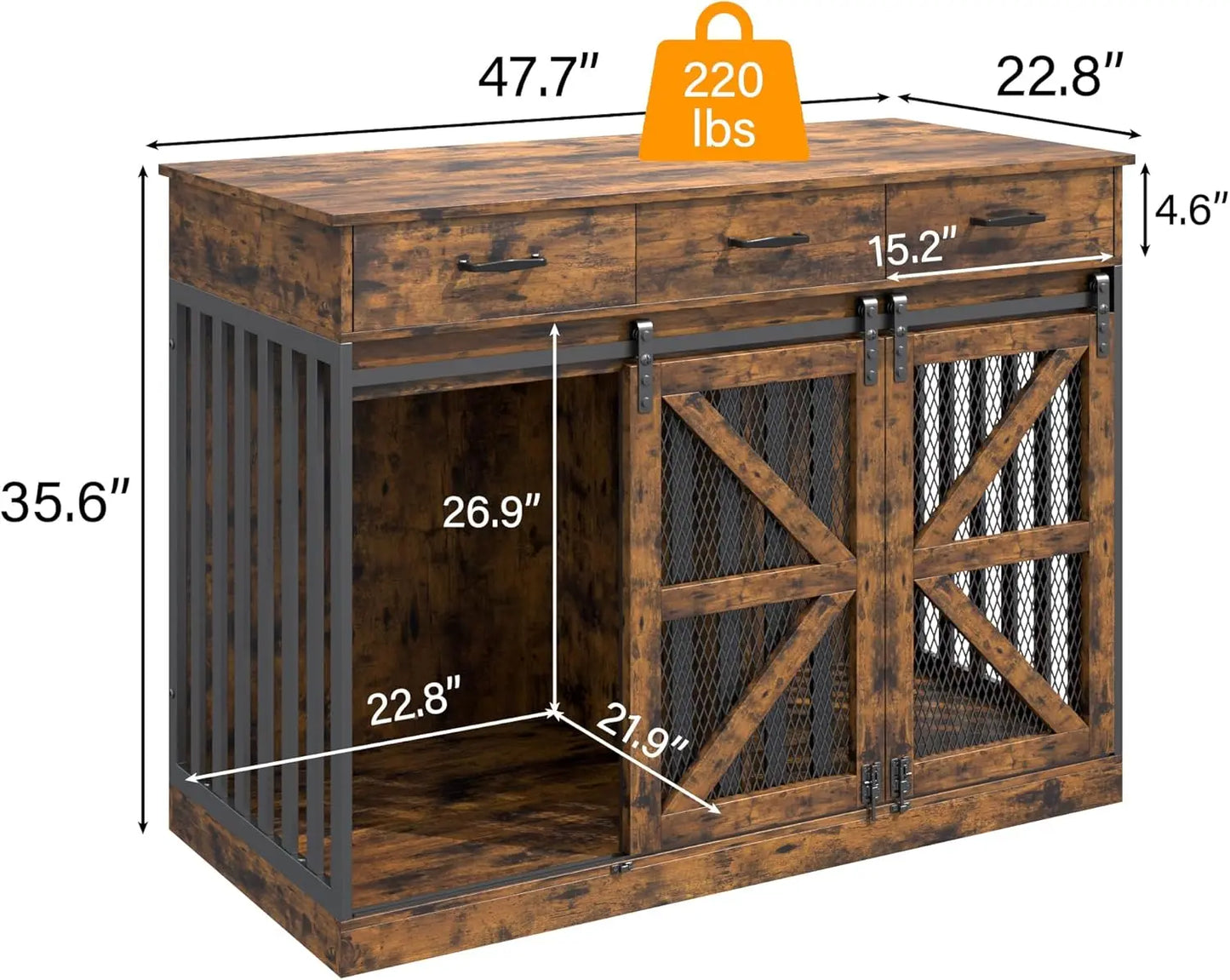 48 Inch Large Dog Crate Furniture