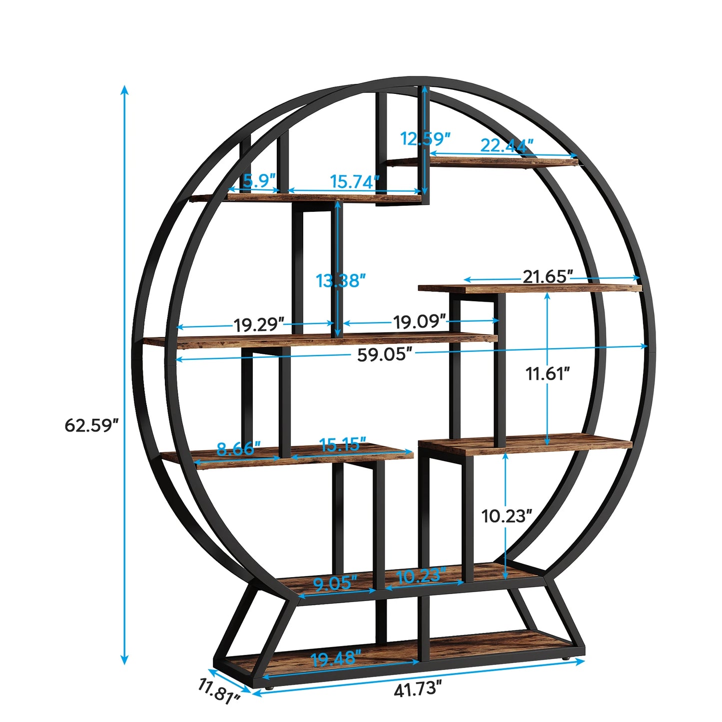 Round Bookshelves 63-Inc