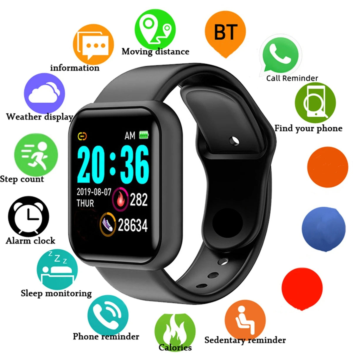 Smartwatch Men Women Wristwatch
