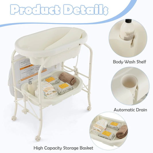 2 in 1 Changing Table with Bath Tub Unit