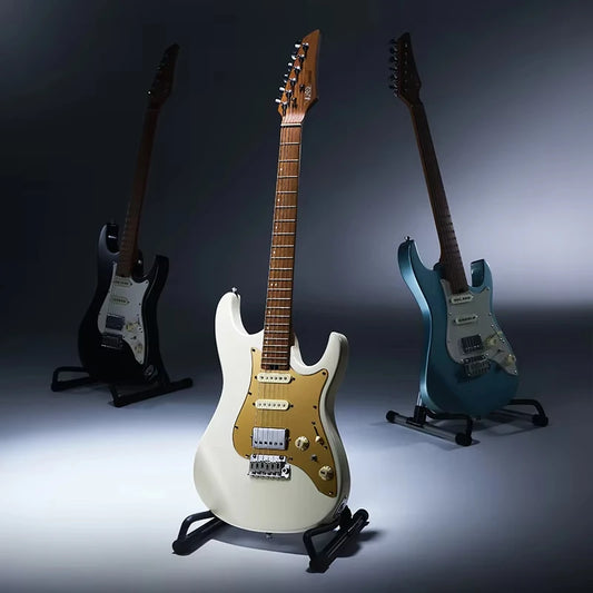 Donner Dst-550 Double-Cut Poplar Electric Guitar - 7 Tone Switching & Tremolo Bridge, Full-Size Body with Gig Bag, Authentic