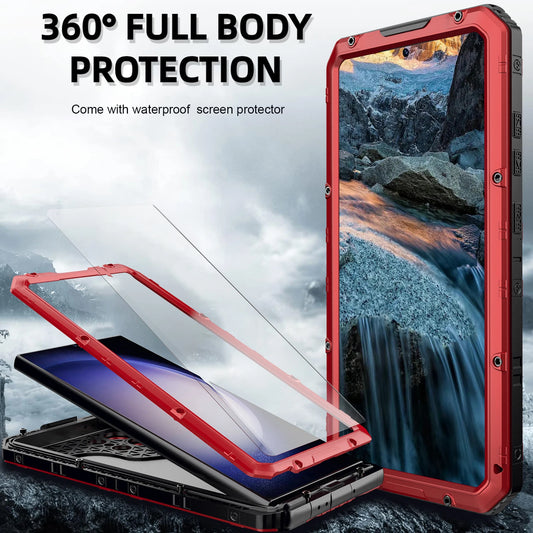 Samsung S24 S23 Ultra Waterproof Metal Phone Case