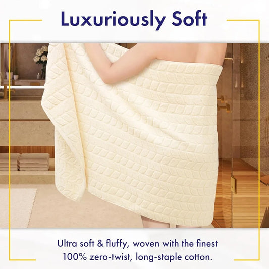 700 GSM Luxury Bath Towels 100% Zero-Twist