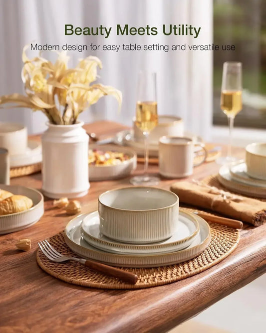 Star Plates and Bowls Set For 6