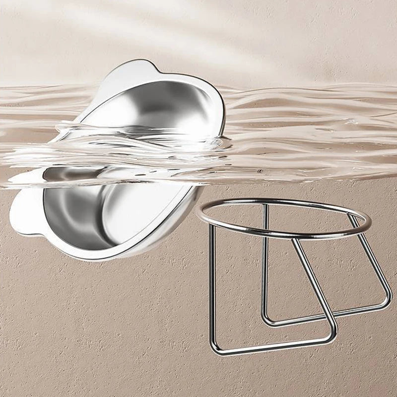 Tilted Cat Bowl Stainless Steel