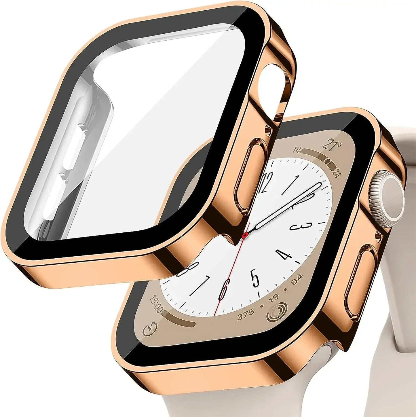 Tempered Glass+Cover For Apple Watch