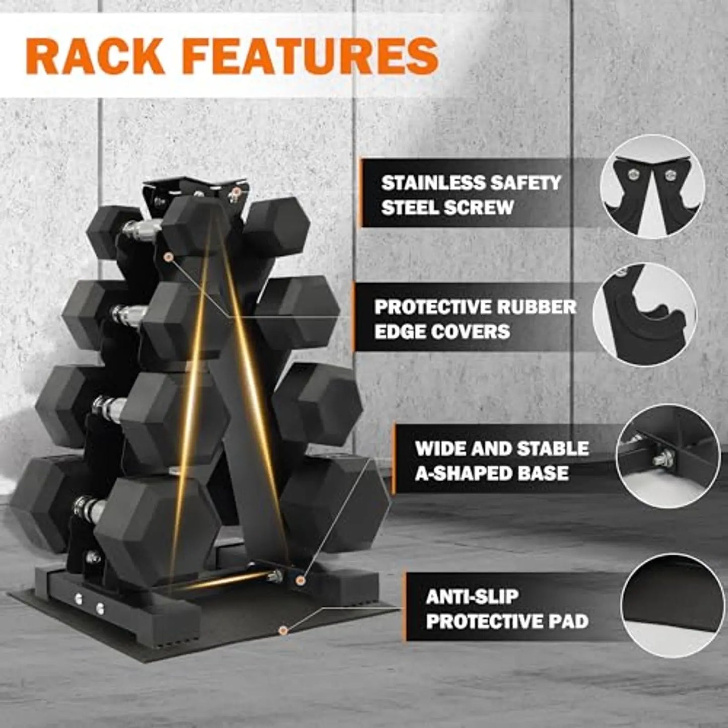 Dumbbell Set with Storage Rack