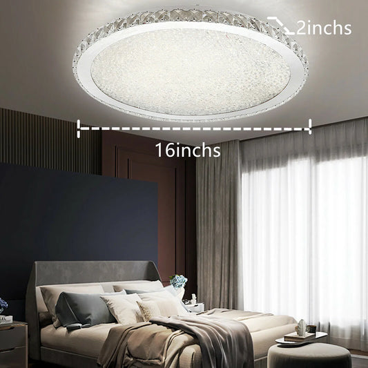 LOYALHEARTD 16" Modern Crystal Ceiling Light Pendant Lamp