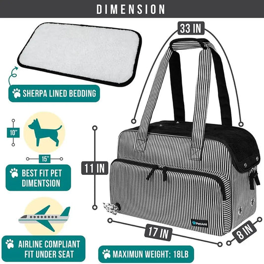 Small Dog Cat Purse Carrier Airline Approved