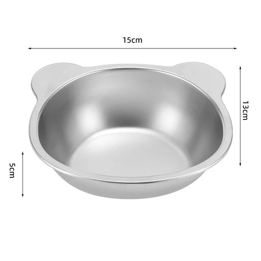 Tilted Cat Bowl Stainless Steel