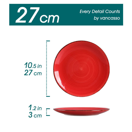 6/12 Piece Handpainted 10.4 inch Dinner Plate Set