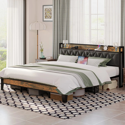 Bed Frames Storage Headboard