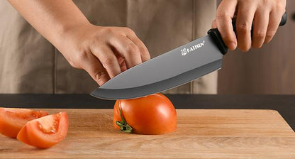15 Pieces Carbon Steel Kitchen Knife Block Set