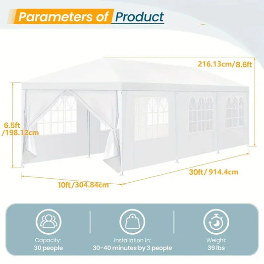 Party Tent Outdoor Canopy Tent with Removable Sidewall