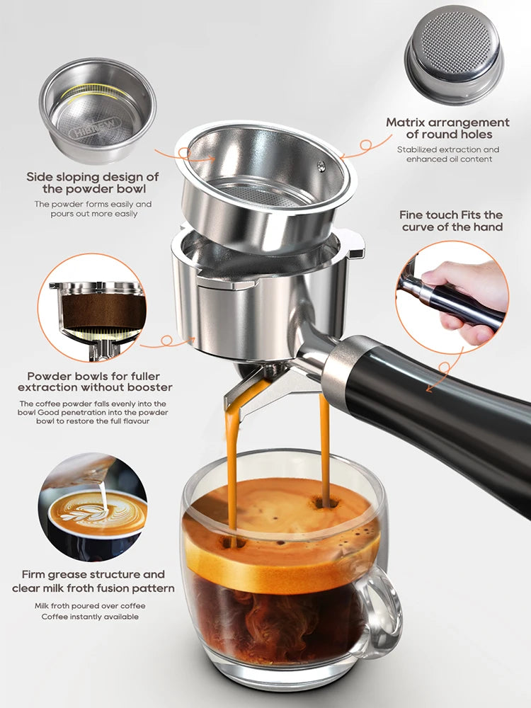 Espresso Coffee Machine Temperature Adjustable Cold Hot