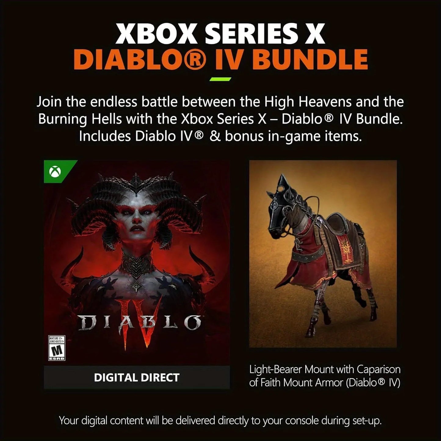 Xbox X1TB Console Diablo IV Bundle Black