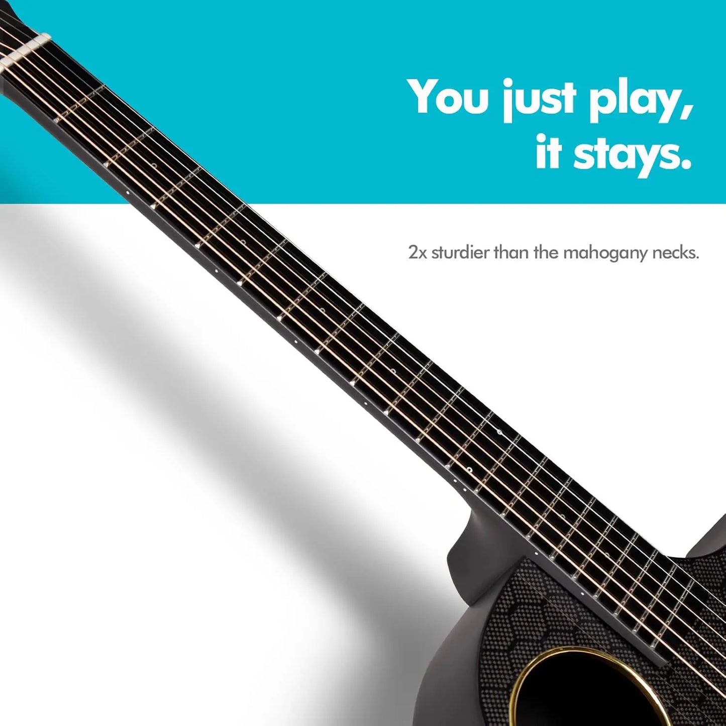 Enya Carbon Fiber Acoustic Electric Guitar with Hard Case, Leather Strap, USB Type-C Cable and Instrument, X4 Pro