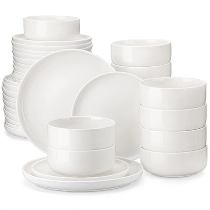 MALACASA 18/36-Piece Ceramic Set with 6/12 Pcs