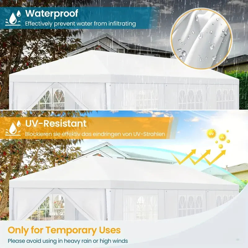 Party Tent Outdoor Canopy Tent with Removable Sidewall