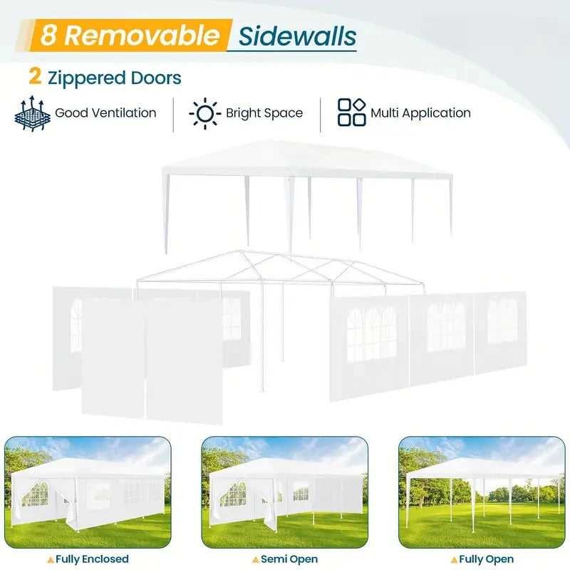 Party Tent Outdoor Canopy Tent with Removable Sidewall