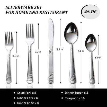 48 Pcs Cutlery Set For 8
