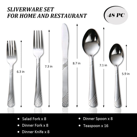 48 Pcs Cutlery Set For 8
