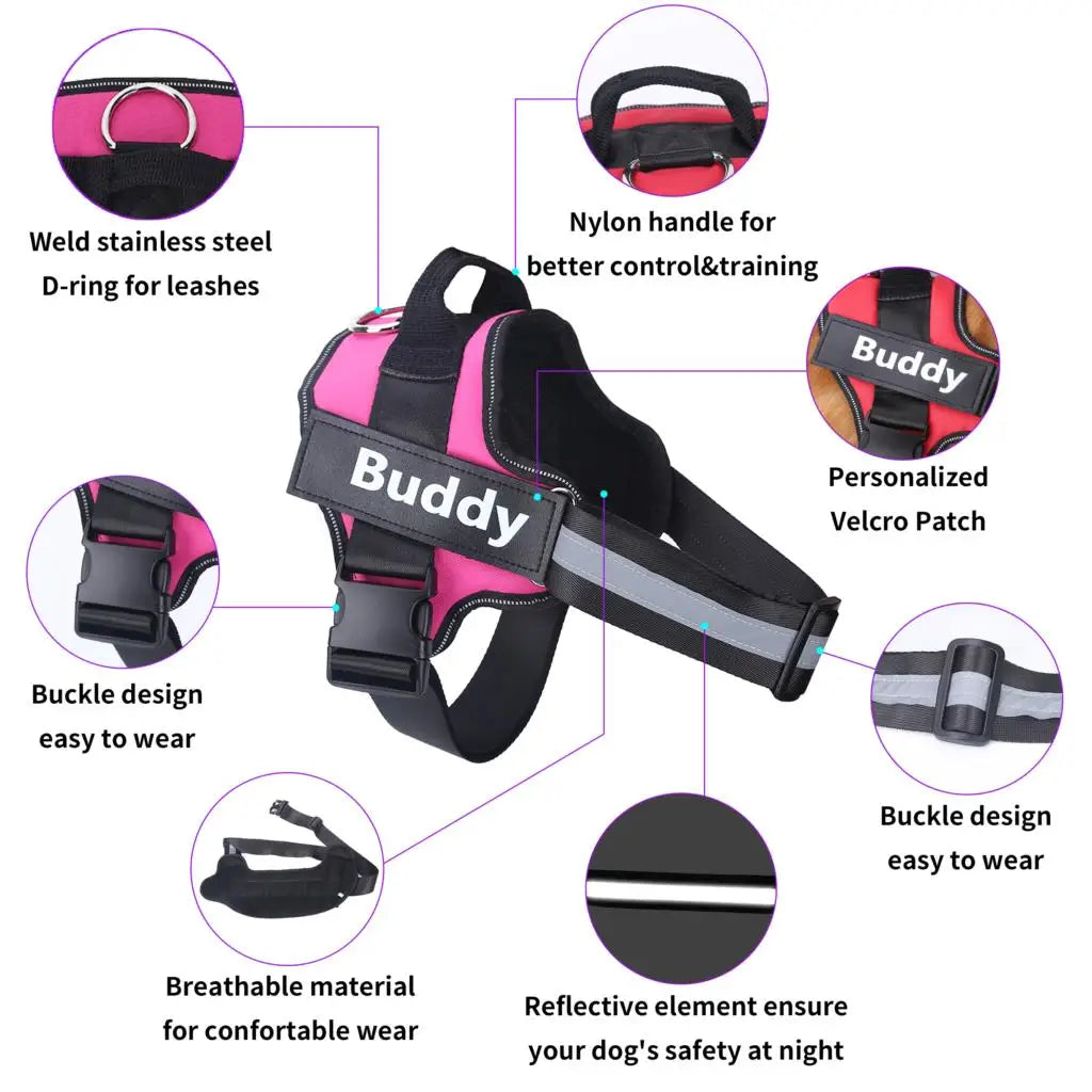 Dog Harness  Vest ID Custom Patch
