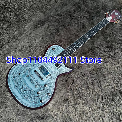 Zemaitis Casimere Metal Satin red Electric Guitar with an aluminum plate, a rosewood fingerboard, chrome hardware,Free Shipping