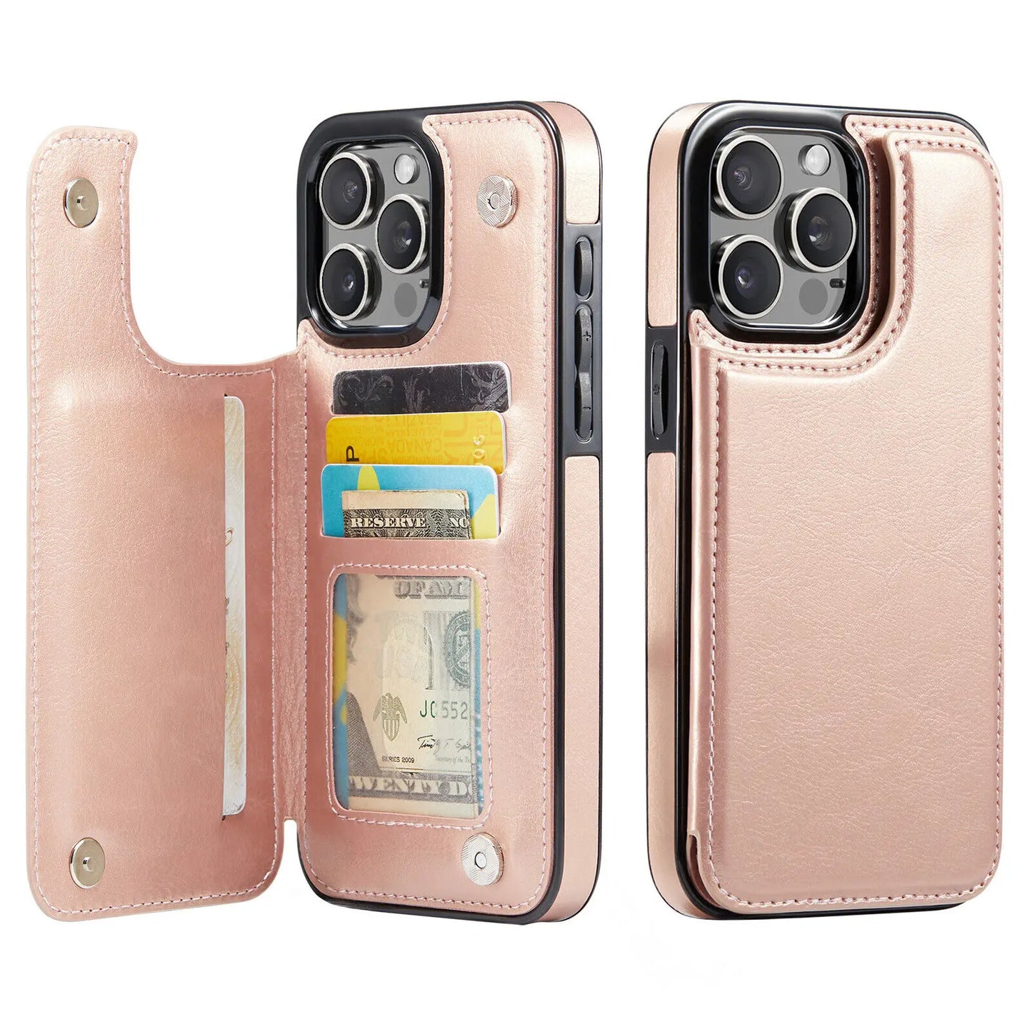 Leather Wallet Card Holder Case  iPhone  Pro Max