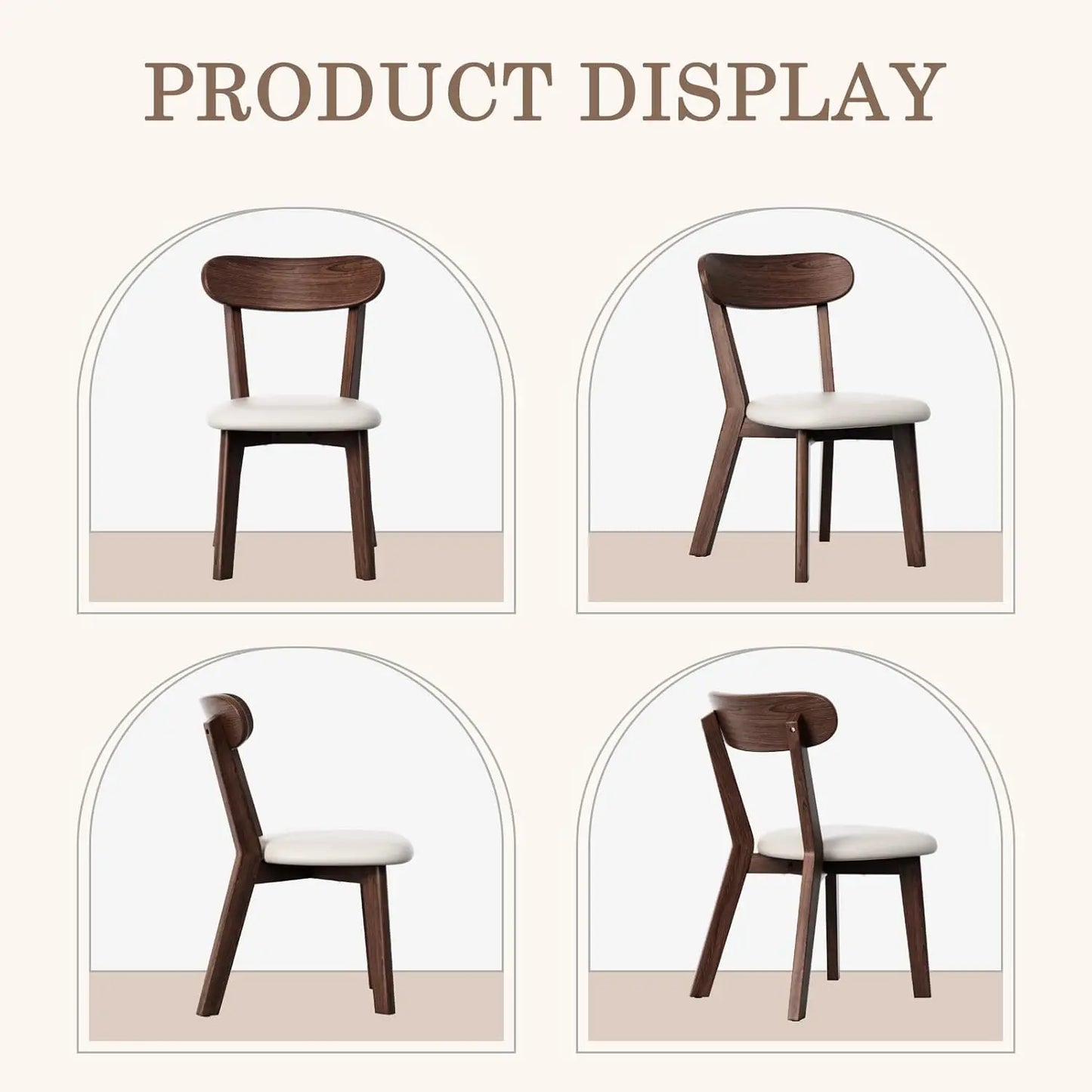 Dining Chairs Set of 4 Mid-Century Modern Oak