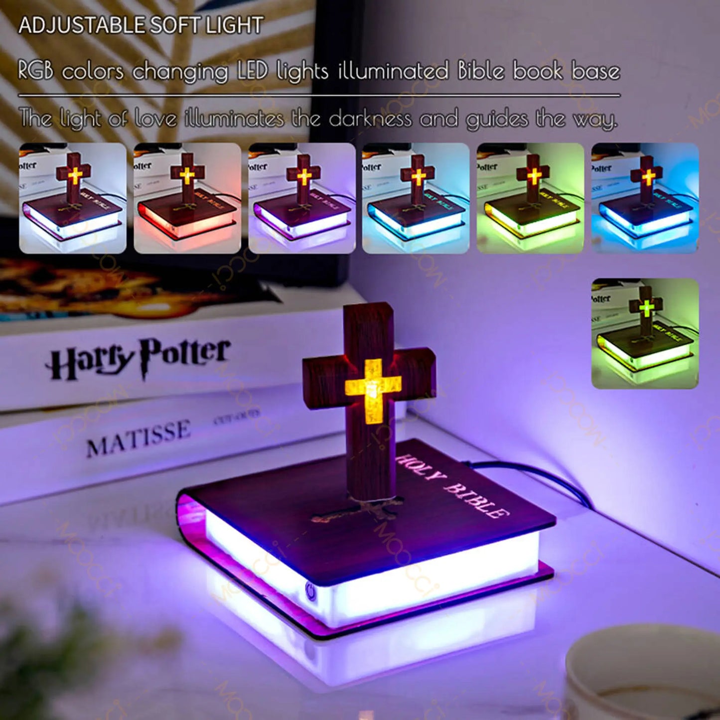 Bible Book Magnetic Levitating Cross