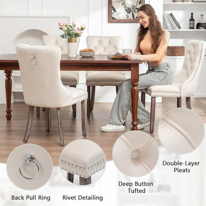 Velvet Dining Chairs Set of 6
