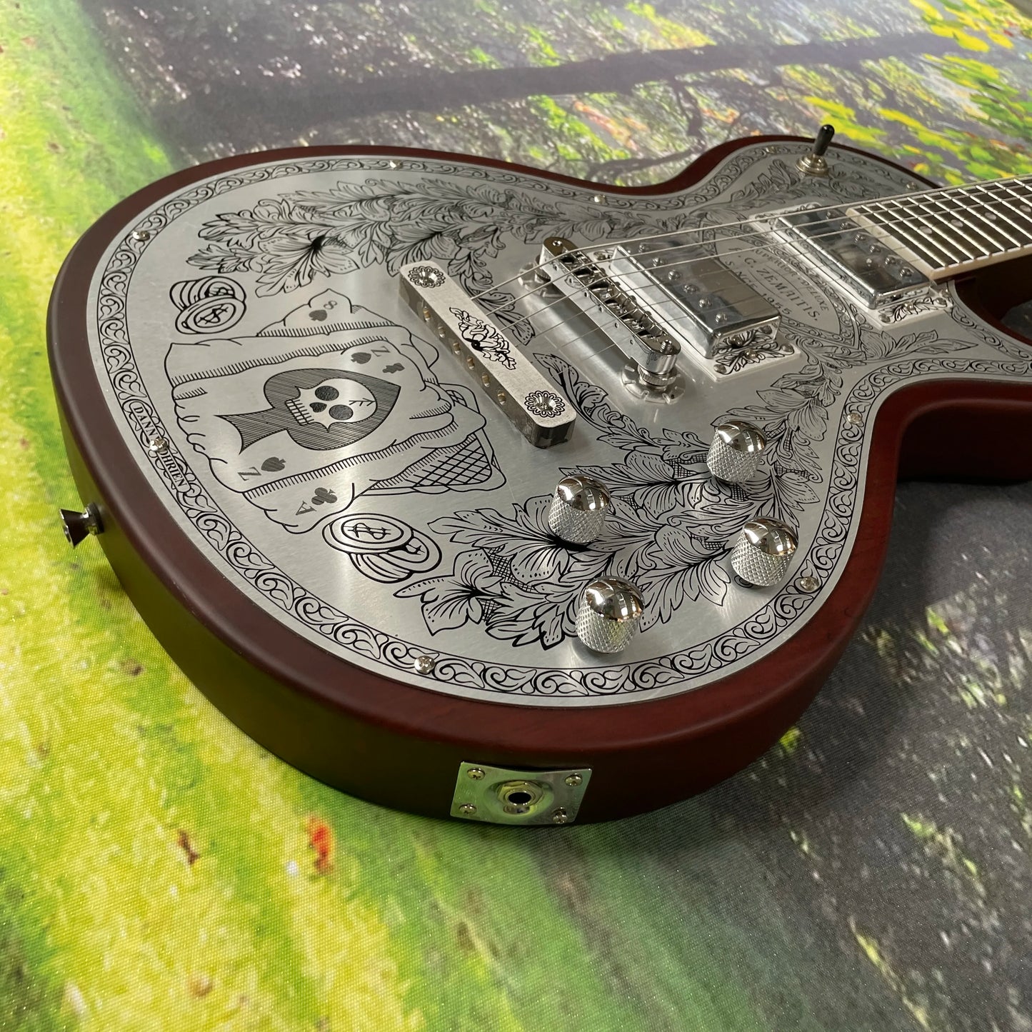 Zemaitis Casimere Metal Satin Guitar Aluminum Plate Rosewood Fingerboard Chrome Hardware