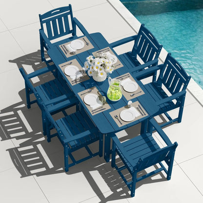 Outdoor Patio Dining Set Table & 6 Chairs