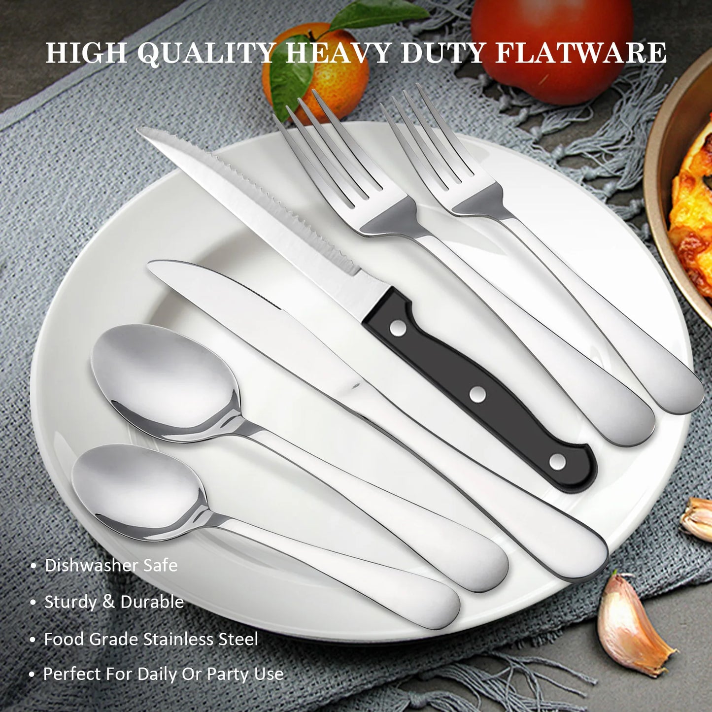 24 pcs Flatwar‌e Stainless Steel Tableware Set