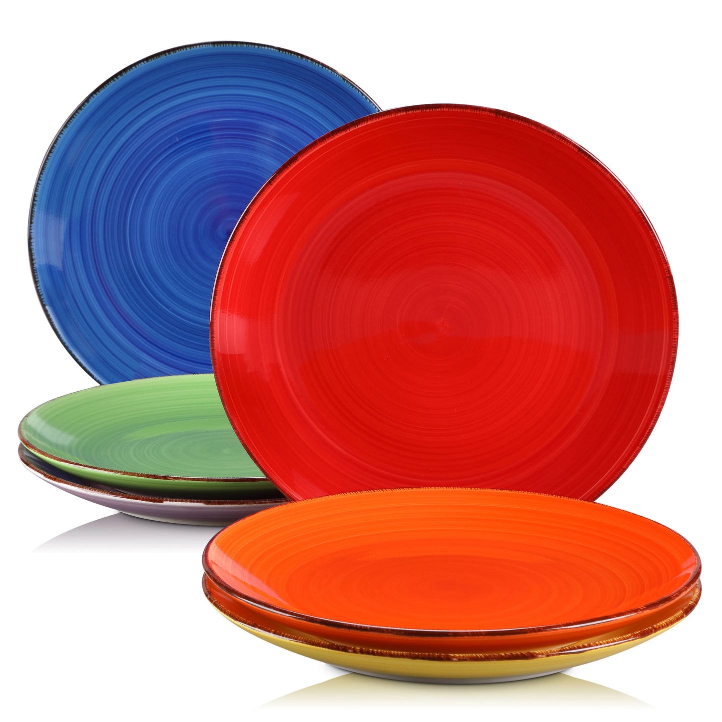 6/12 Piece Handpainted 10.4 inch Dinner Plate Set