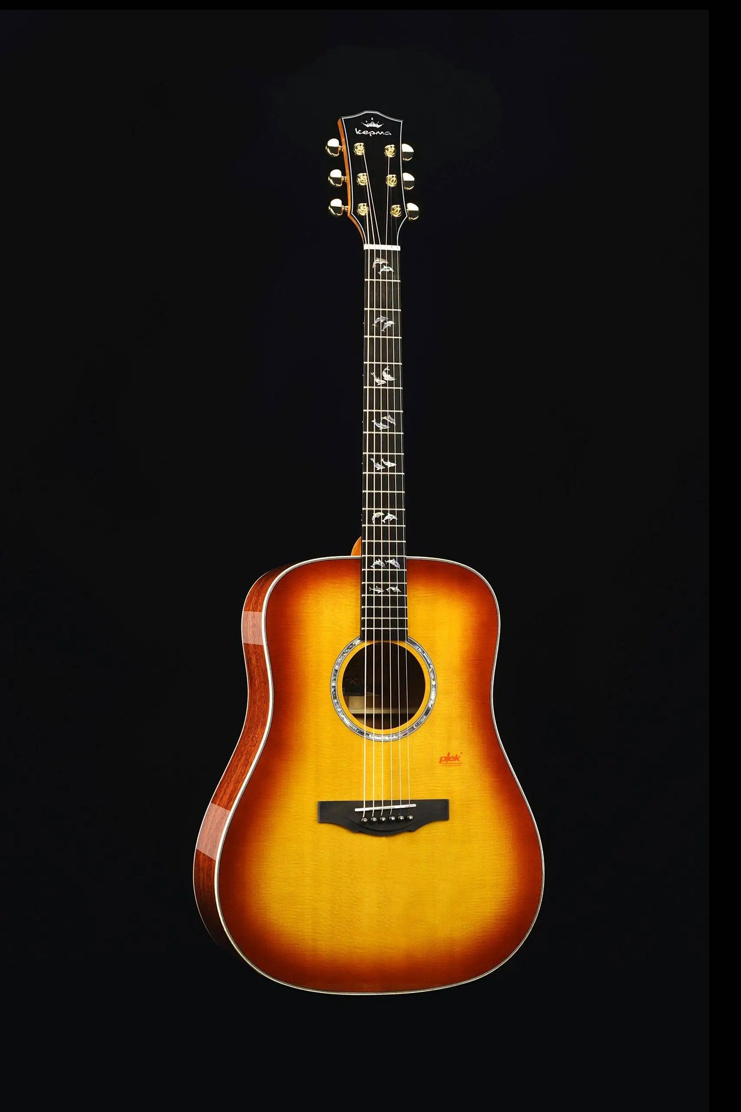 Kepma Guitar Acoustic 41 inch Solid Wood OM With Hard Case