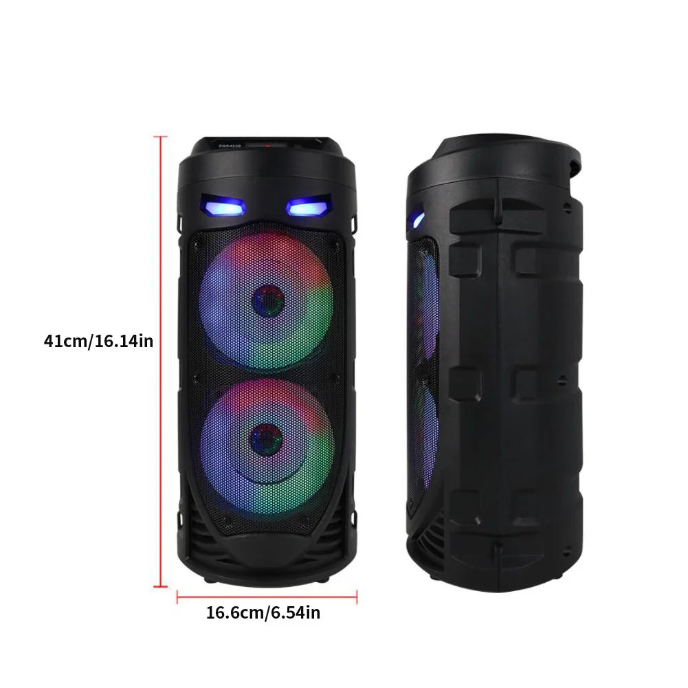 BT Speaker Portable Speaker Double Subwoofer