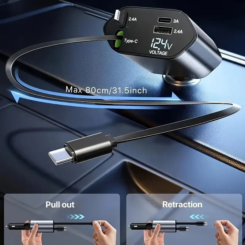 120W Car Charger Cigarette Lighter Adapter