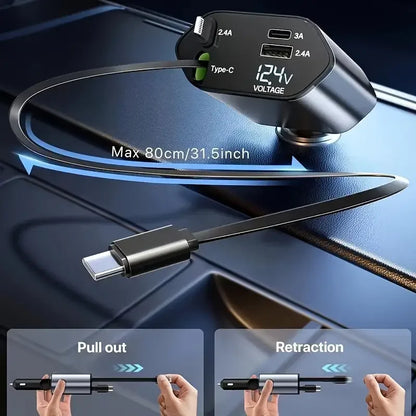120W Car Charger Cigarette Lighter Adapter