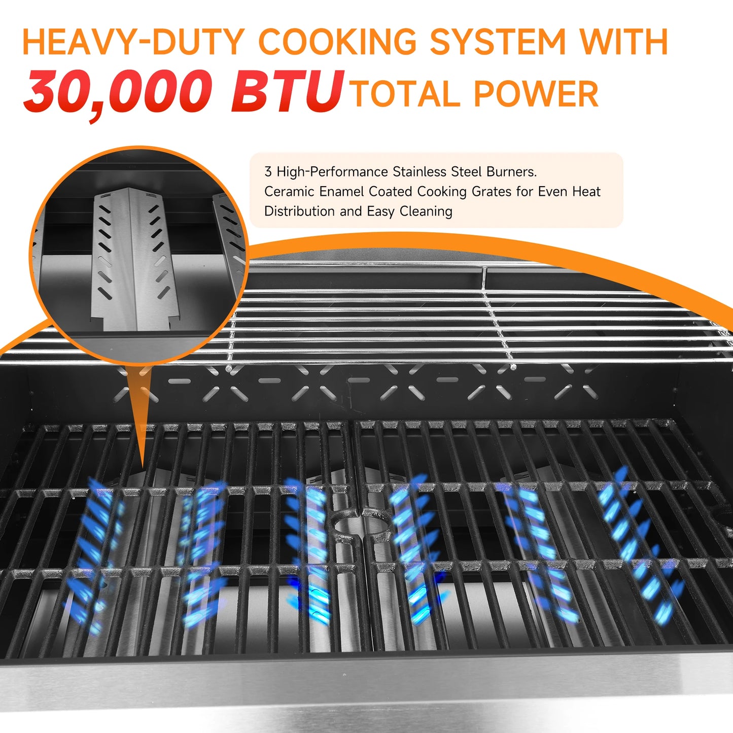 3-Burner Propane Gas Grill