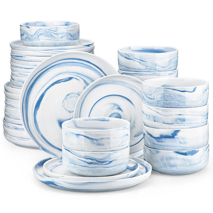 MALACASA 18/36-Piece Ceramic Set with 6/12 Pcs