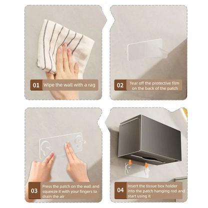 Wall-Mounted Bathroom Tissue Box
