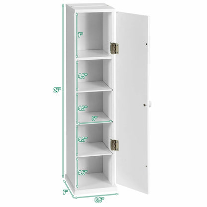 Bathroom Storage Floor Cabinet W/ 4 Shelves