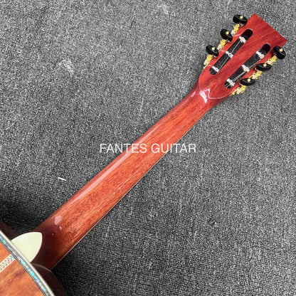 Custom Solid Cedar Wood Back Side OO Parlor Acoustic Guitar